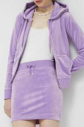 Krilo Juicy Couture Robbie vijolična barva - vijolična. Krilo iz kolekcije Juicy Couture. Model oprijetega kroja