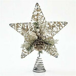 Eurolamp Zvezda za vrh božičnega drevesa, zlata, 30,5 cm