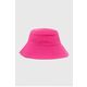 Otroški klobuk GAP roza barva - roza. Otroške klobuk iz kolekcije GAP. Model z ozkim robom, izdelan iz enobarvnega materiala.
