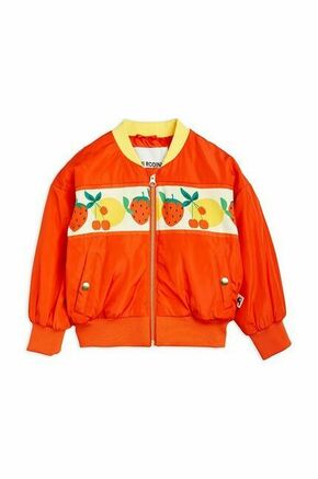 Otroška bomber jakna Mini Rodini rdeča barva - rdeča. Otroški Bomber jakna iz kolekcije Mini Rodini. Delno podložen model