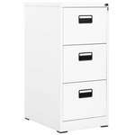 Vidaxl Arhivska omarica bela 46x62x102,5 cm jeklo