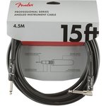 Fender Professional Series Črna 4,5 m Ravni - Kotni