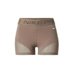 NIKE Športne hlače rjava / temno rjava / bela