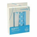 WEBHIDDENBRAND New Baby Softy tiskane bombažne plenice 70 x 70 cm 4 kosi turkizna in bela