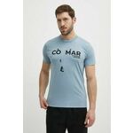Kratka majica Colmar moški - modra. Kratka majica iz kolekcije Colmar, izdelana iz elastične pletenine. Model iz izjemno udobne, zračne tkanine.
