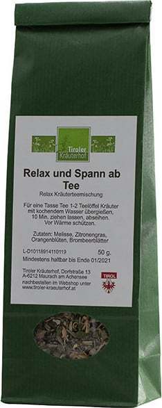 "Tiroler Kräuterhof Čaj za sprostitev Relax - 50 g"
