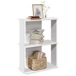 vidaXL Knjižna omara 3-nadstropna bela 60x30x80 cm inž. les