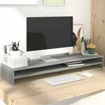 Vidaxl Stojalo za zaslon sivo sonoma 100x24x13 cm konstruiran les