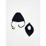 Reserved - BABIES` CAP & SCARF - temno siva temno siva 100% VOLNA 004BY-90X