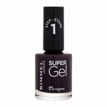 Rimmel London Super Gel STEP1 gel lak za nohte 12 ml odtenek 064 Plum Pudding
