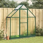 vidaXL Rastlinjak z okvirjem zelen 169x58x202 cm aluminij