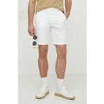 Kratke hlače United Colors of Benetton moški, bela barva - bela. Kratke hlače iz kolekcije United Colors of Benetton. Model izdelan iz gladke tkanine. Model iz izjemno udobne, zračne tkanine z visoko vsebnostjo bombaža.