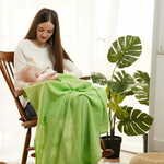 WEBHIDDENBRAND Tommy Lise bombažna muslinska plenica Opaline Green 120x120 cm
