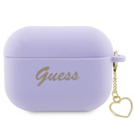 Guess Silikonski srčni okrasek Guess - etui za AirPods Pro 2 (vijolična)