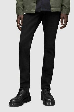 Kavbojke AllSaints moški - črna. Kavbojke iz kolekcije AllSaints v stilu slim s normalnim pasom. Model izdelan iz enobarvnega denima.