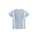 DREIMASTER Bluza svetlo modra / bela