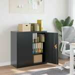 Vidaxl Arhivska omara antracitna 90x40x90 cm jeklo