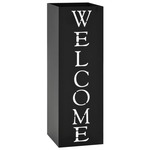 shumee Stojalo za dežnike Welcome iz jekla črne barve