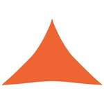 VIDAXL Senčno jadro 160 g/m² oranžno 3x3x3 m HDPE