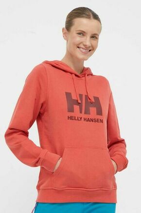 Helly Hansen pulover - rdeča. Pulover s kapuco iz kolekcije Helly Hansen. Model izdelan iz debele