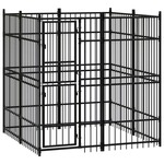 shumee Zunanji pasji boks jeklo 3,69 m²