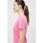 Športna kratka majica Columbia Sun Trek roza barva - roza. Športna kratka majica iz kolekcije Columbia. Model izdelan iz materiala, ki odvaja vlago.