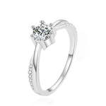 Beneto Čudovit srebrn prstan s prozornimi cirkoni AGG304L (Obseg 54 mm) srebro 925/1000