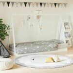 Greatstore Otroški posteljni okvir bel 80x200 cm trdna borovina