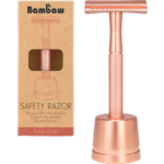 "Bambaw Britvica s stojalom za britje - Rosé Gold"