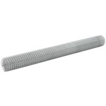 shumee vidaXL Žična mreža za ograjo pocinkano jeklo 25x1,5 m srebrna