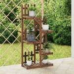 shumee Stojalo za rastline 60x25x130 cm trden les jelke