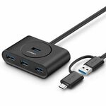 Ugreen CR113 HUB adapter 4x USB / USB-C 1m, črna