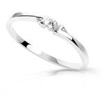 Cutie Diamonds Minimalističen prstan iz belega zlata z diamanti DZ6714-3053-00-X-2 (Obseg 48 mm) Belo zlato 585/1000