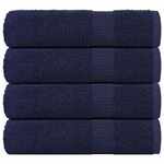 vidaXL Brisače za tuširanje 4 kos modra 70x140 cm 360 g/m² 100% bombaž