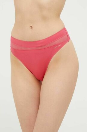 Tangice Calvin Klein Underwear roza barva - roza. Tangice iz kolekcije Calvin Klein Underwear. Model izdelan iz enobarvnega materiala.