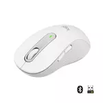 Logitechova brezžična miška M650 L Signature, belkasta