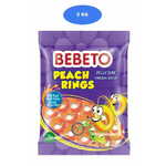 Bebeto žele bonboni Peach Rings 80g (2 kom)