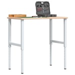 Vidaxl Delovna miza 100x60x(71,5-98) cm trdna hrastovina pravokotna