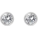 Hot Diamonds Srebrni uhani s topazom in pravim diamantom Willow DE584 srebro 925/1000