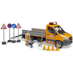 Bruder MB Sprinter 40cm cestni servisni avto na baterije z lučmi, zvokom in dodatki
