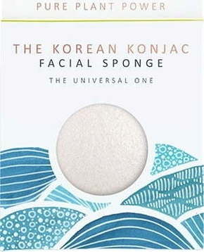 "The Elements Water with 100% Pure White Konjac Full Size Facial Sponge - 1 k."