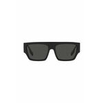 Sončna očala Burberry moški, črna barva - črna. Sončna očala iz kolekcije Burberry. Model z enobarvnimi stekli in okvirji iz plastike. Ima filter UV 400.