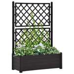 Greatstore Vrtno cvetlično korito z oporno mrežo 100x43x142 cm PP antracit