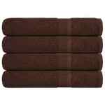 vidaXL Brisače za savno 4 kos rjava 80x200 cm 360 g/m² 100% bombaž