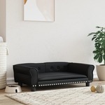 vidaXL Pasja postelja črna 95x55x30 cm umetno usnje