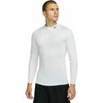 Nike Dri-Fit Fitness Mock-Neck Long-Sleeve Mens Top White/Black XL Fitnes majica
