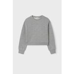 Otroški pulover Mayoral siva barva - siva. Otroški pulover iz kolekcije Mayoral, izdelan iz pletenine z nalepko. Model iz izjemno udobne tkanine z visoko vsebnostjo bombaža.