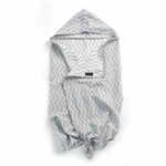 KipKep Muslinska brisača BLENKER S KAPUCO 100x70cm Silver Grey