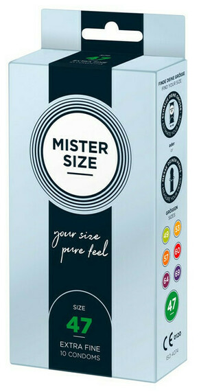 Mister Size tanek kondom - 47mm (10 kosov)
