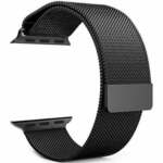 4wrist Jekleni milanski pašček za Apple Watch - Črna